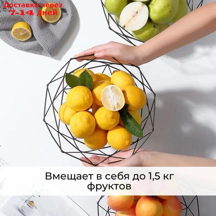 Ваза для фруктов Доляна "Геометрия", 25×25×8 см, цвет МИКС - фото 7 - id-p223666934