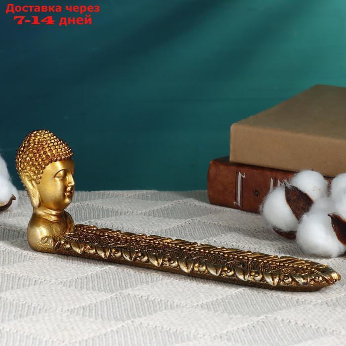 Подставка для благовоний "Голова Будды", золото - фото 1 - id-p223642922