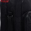 Сумка мужская, 2 отдела на молниях, 2 наружных кармана, регулируемый ремень, цвет чёрный, фото 3