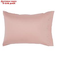 Наволочка, размер 50х70 см, цвет розовый