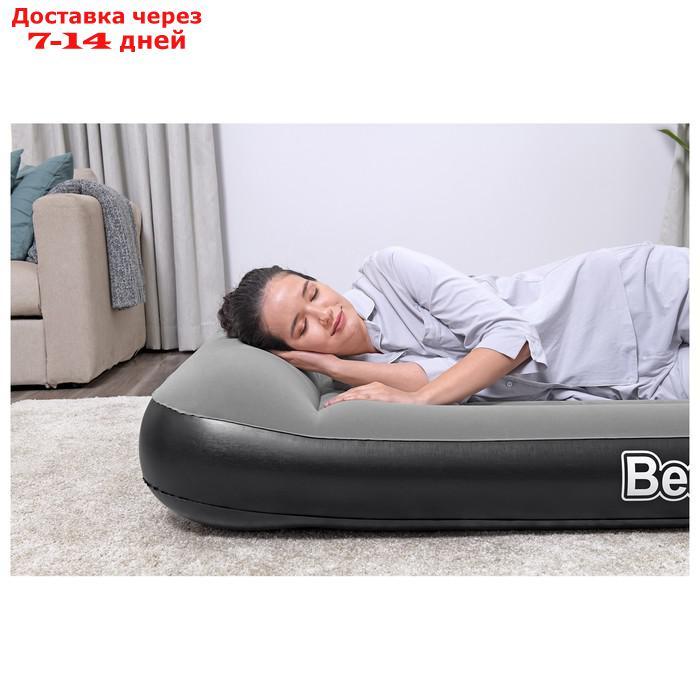 Кровать надувная Aerolax Twin, 188 х 99 х 30 см, с подголовником, с встроенным насосом 220-240V, 67556 Bestway - фото 5 - id-p223663888