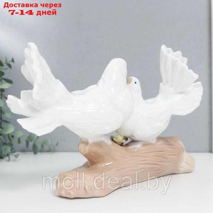 Сувенир керамика "Два голубя на ветке с цветами" 28 см - фото 4 - id-p223648848