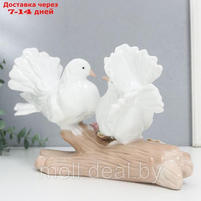 Сувенир керамика "Два голубя на ветке с цветами" 28 см - фото 5 - id-p223648848