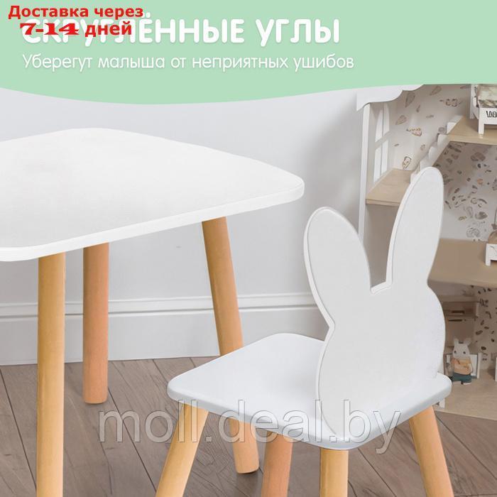 Набор детский "Белые ушки", стол + стул - фото 3 - id-p223664770