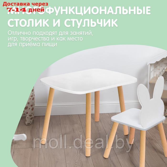 Набор детский "Белые ушки", стол + стул - фото 6 - id-p223664770