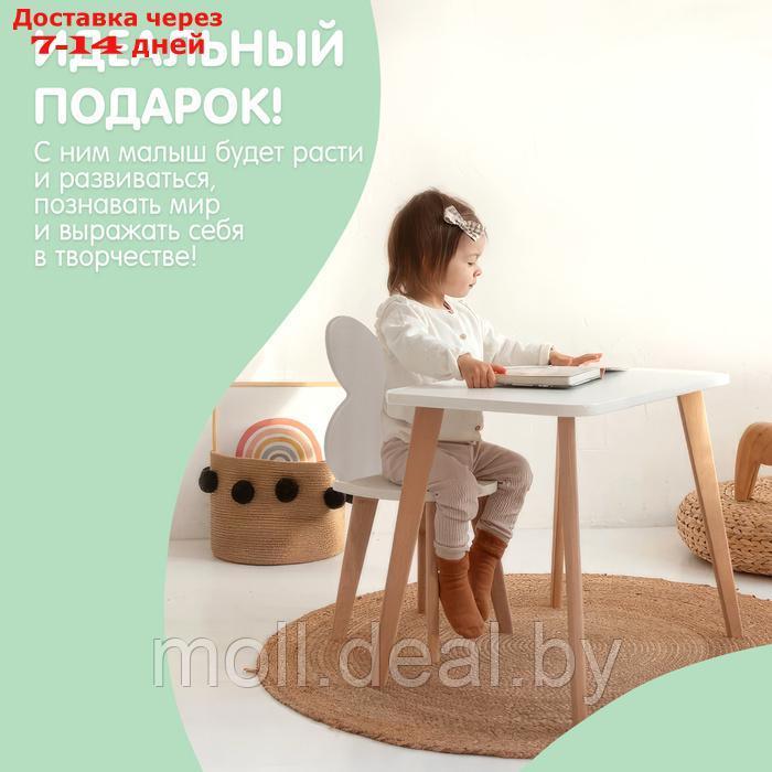 Набор детский "Белые ушки", стол + стул - фото 7 - id-p223664770