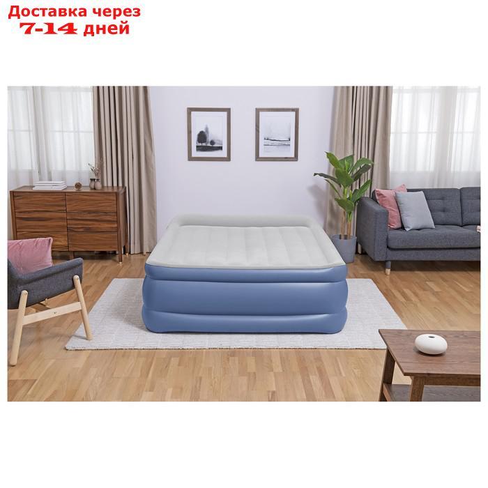 Кровать надувная Queen 203 х 152 х 56 см со встроенным электронасосом 67614 - фото 2 - id-p223664014