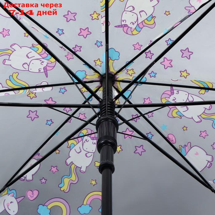Зонт - трость полуавтоматический, 8 спиц, R = 42 см, цвет МИКС - фото 10 - id-p223664034