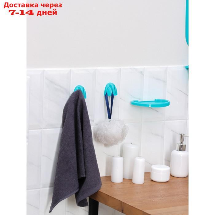 Набор для ванной комнаты "Optima", цвет бирюзовый - фото 7 - id-p223664039