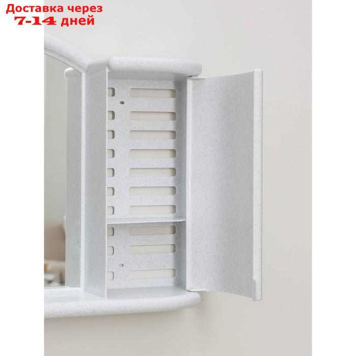 Шкафчик зеркальный для ванной комнаты "Арго", цвет белый мрамор - фото 6 - id-p223664041