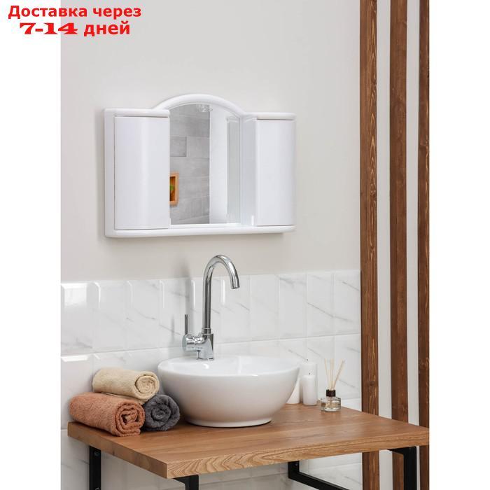 Шкафчик зеркальный для ванной комнаты "Арго", цвет снежно-белый - фото 1 - id-p223664097