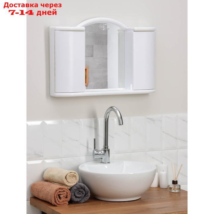 Шкафчик зеркальный для ванной комнаты "Арго", цвет снежно-белый - фото 3 - id-p223664097