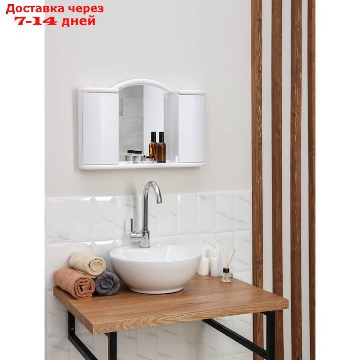 Шкафчик зеркальный для ванной комнаты "Арго", цвет снежно-белый - фото 5 - id-p223664097