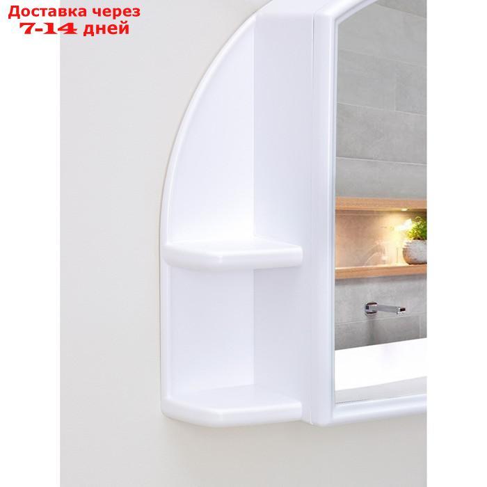 Шкафчик для ванной комнаты с зеркалом "Орион", цвет снежно-белый - фото 4 - id-p223664098