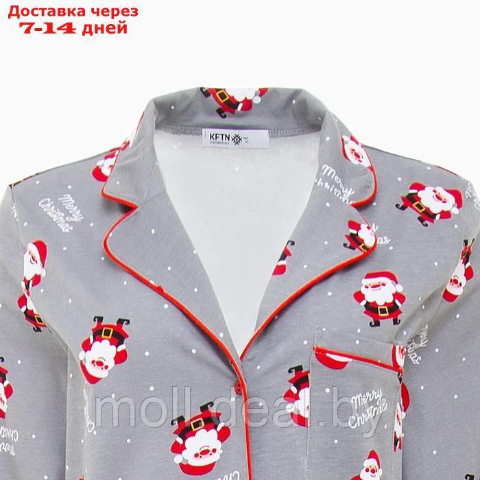 Пижама новогодняя женская (рубашка и брюки) KAFTAN "Дед мороз", размер 44-46 - фото 7 - id-p223648961