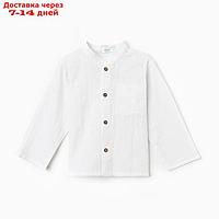 Рубашка для мальчика KAFTAN Linen, р.32 (110-116см) белый