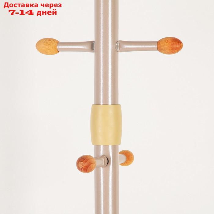 Вешалка напольная (ВК5Д/Б), 60×60×180 см, цвет бежевый металлик - фото 2 - id-p223664161