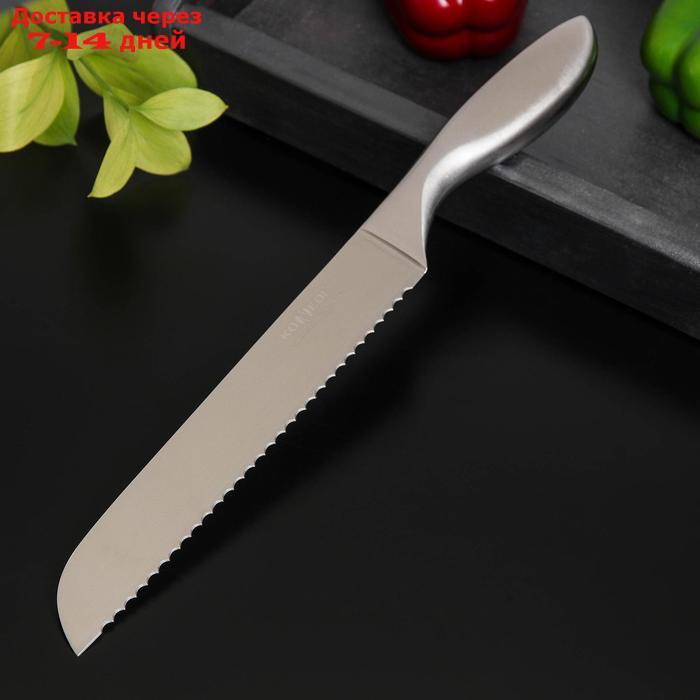 Нож кухонный Доляна Salomon, хлебный, лезвие 20 см - фото 1 - id-p223667944