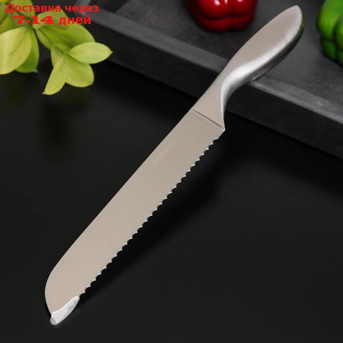 Нож кухонный Доляна Salomon, хлебный, лезвие 20 см - фото 5 - id-p223667944