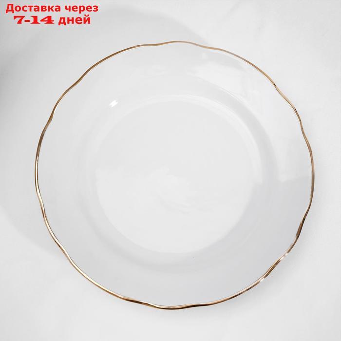 Набор тарелок, 24 шт, отводка золотом - фото 3 - id-p223664359