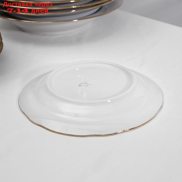 Набор тарелок, 24 шт, отводка золотом - фото 4 - id-p223664359