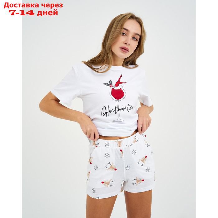 Пижама женская (футболка и шорты) KAFTAN "Glintwinter" р.48-50 - фото 3 - id-p223668029