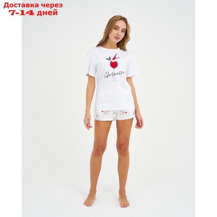 Пижама женская (футболка и шорты) KAFTAN "Glintwinter" р.48-50 - фото 4 - id-p223668029