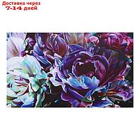 Картина- холст на подрамнике "Разноцветные пионы" 60*100 см