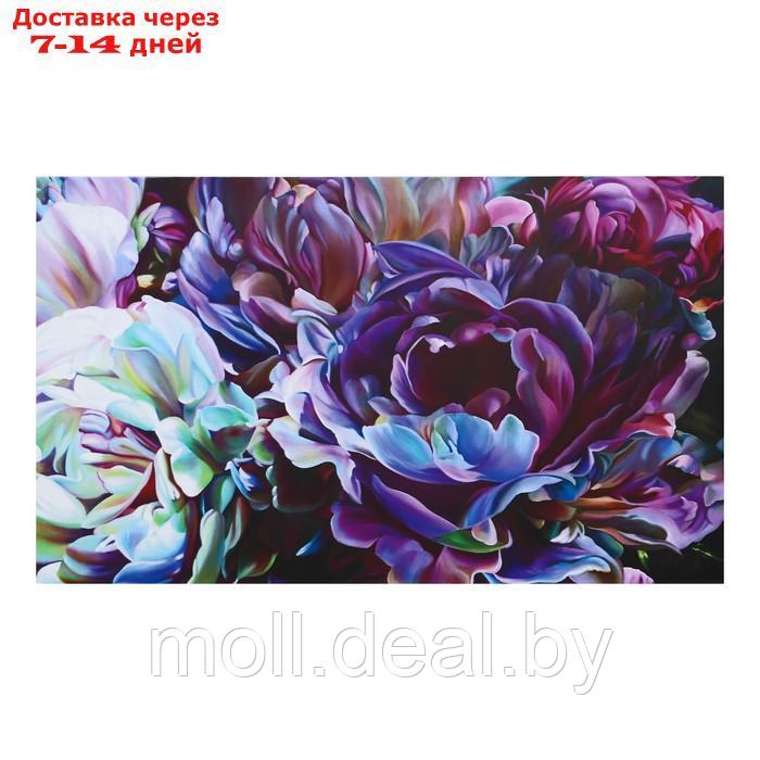 Картина- холст на подрамнике "Разноцветные пионы" 60*100 см - фото 1 - id-p223665815