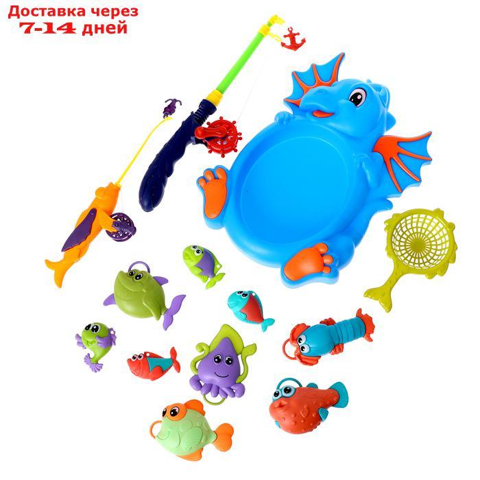 Рыбалка "Морской дракон", 10 рыбок, 2 удочки, сачок, цвета МИКС - фото 10 - id-p223644259