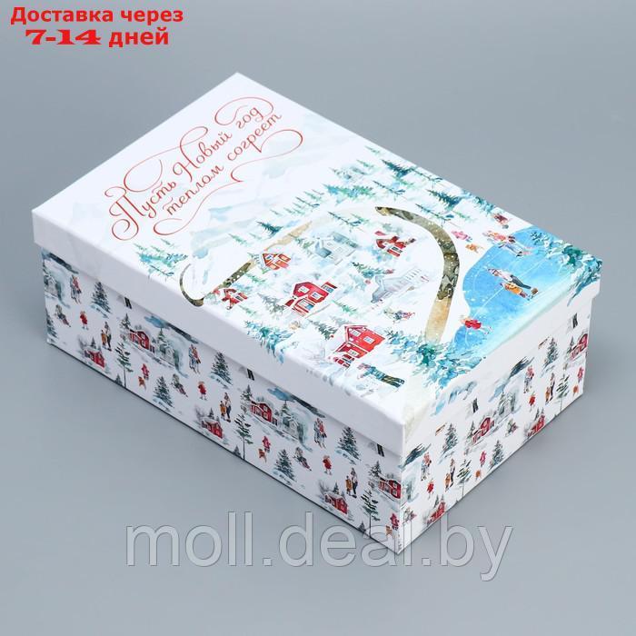 Набор подарочных коробок 10 в 1 "Новогодняя акварель", 12 х 7 х 4 - 32.5 × 20 × 12.5 см - фото 7 - id-p223665822