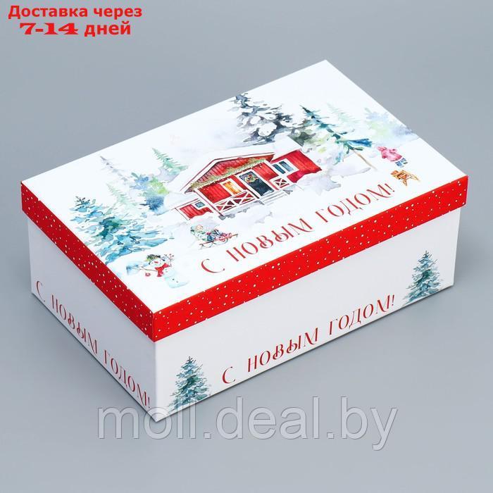 Набор подарочных коробок 10 в 1 "Новогодняя акварель", 12 х 7 х 4 - 32.5 × 20 × 12.5 см - фото 9 - id-p223665822