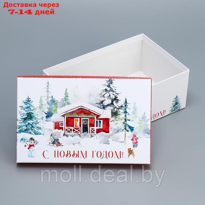 Набор подарочных коробок 10 в 1 "Новогодняя акварель", 12 х 7 х 4 - 32.5 × 20 × 12.5 см - фото 10 - id-p223665822