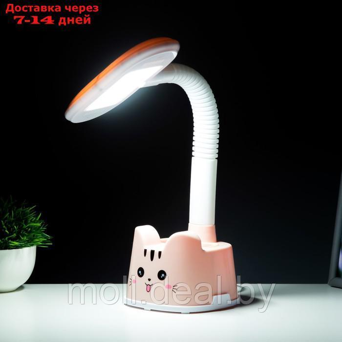 Настольная лампа "Котёнок" LED 3Вт нежно-розовый 11х26х43 см - фото 4 - id-p223652640