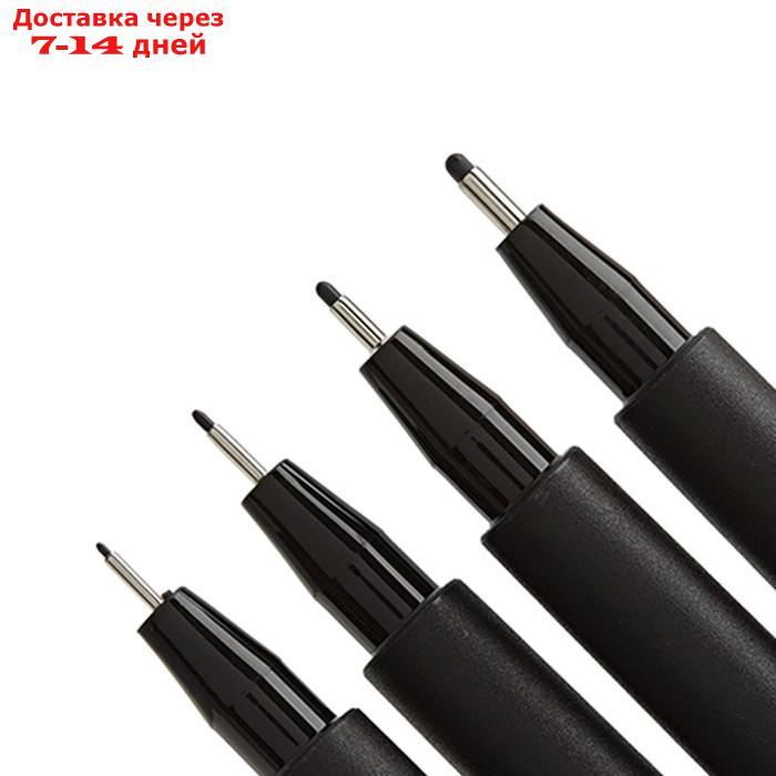 Набор ручек капиллярных 4 штуки (линеры M, F, S, XS), Faber-Castell PITT® Artist Pen, цвет чёрный - фото 5 - id-p223668384