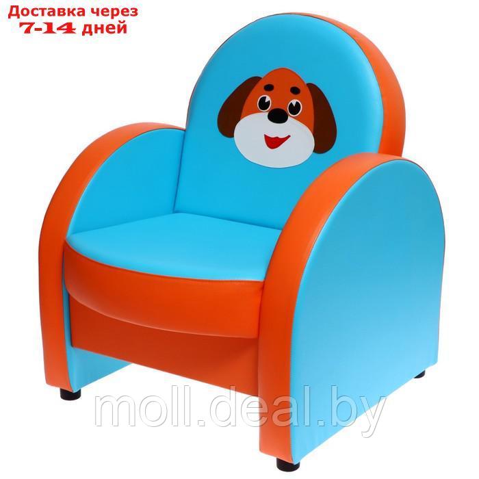 Комплект мягкой мебели "Агата", голубо-оранжевый "Домашние животные" - фото 5 - id-p223654868