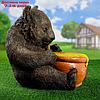Садовая фигура "Медвежонок с медом Жадина" 43 см, фото 2