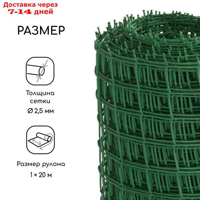 Сетка садовая, 1 × 20 м, ячейка 5 × 5 см, зелёная, Greengo - фото 2 - id-p223665218