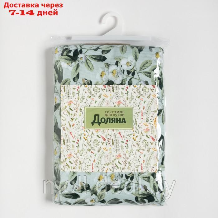 Шторы для кухни Доляна Apple flowers 146х180 см - 2 шт, подхваты - 2 шт, 100% хл, 164 г/м2 - фото 8 - id-p223657855