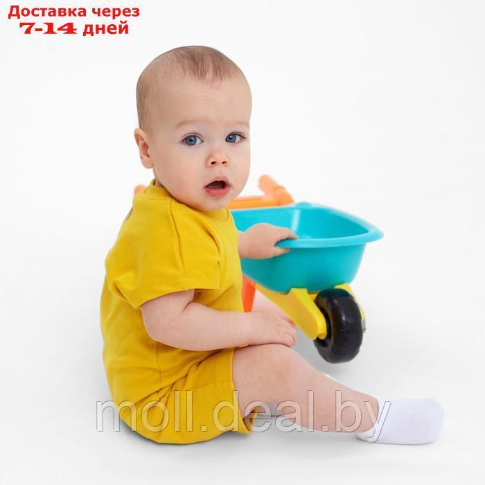 Песочник-футболка детский MINAKU, цвет жёлтый, рост 62-68 см - фото 4 - id-p223659106