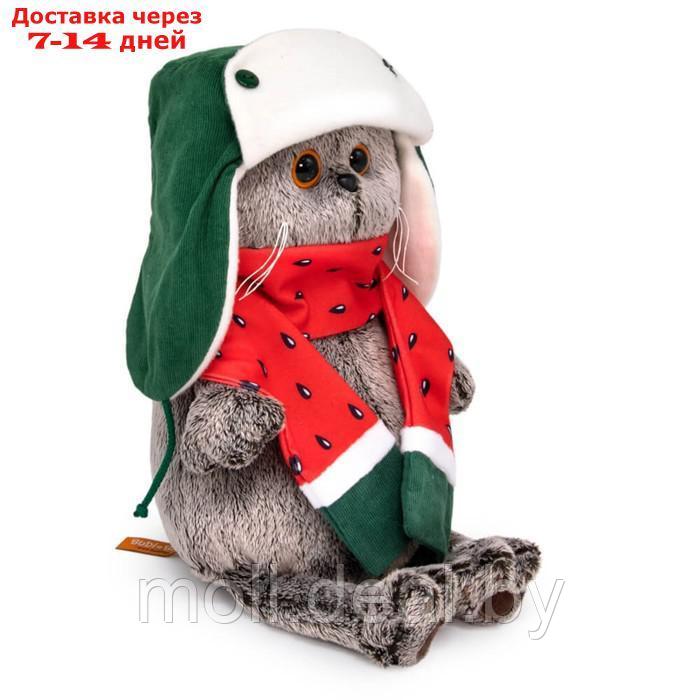Мягкая игрушка "Басик" в двусторонней шапке и шарфе, 19 см, Ks19-219 - фото 2 - id-p223659109
