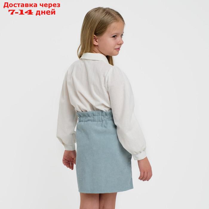 Юбка детская KAFTAN "Velvet", р. 30 (98-104), серо-голубой - фото 5 - id-p223668557