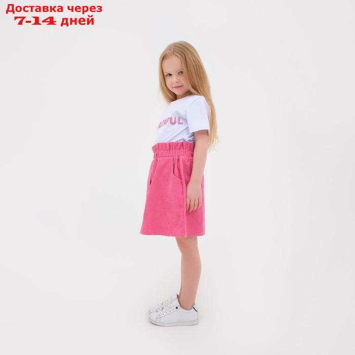 Юбка детская KAFTAN "Velvet", р. 36 (134-140), ярко-розовый - фото 2 - id-p223668585
