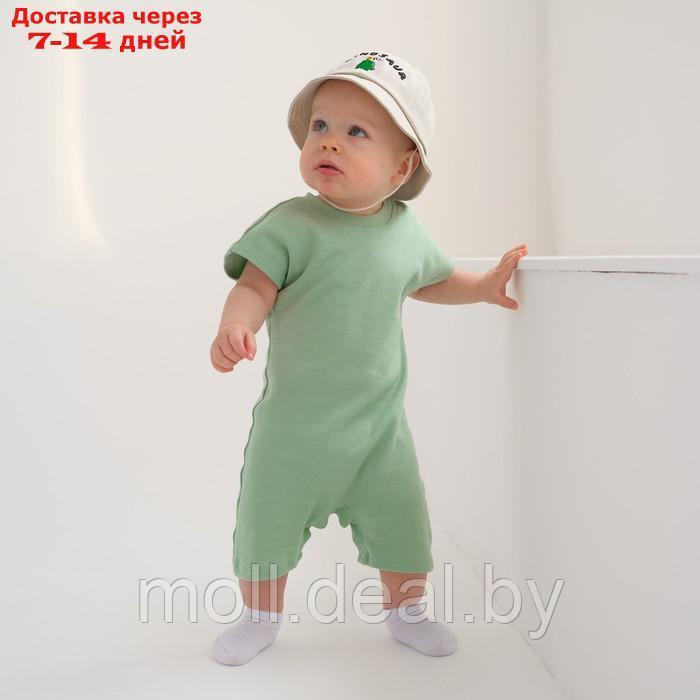 Песочник-футболка детский MINAKU, цвет зелёный, рост 62-68 см - фото 3 - id-p223659185