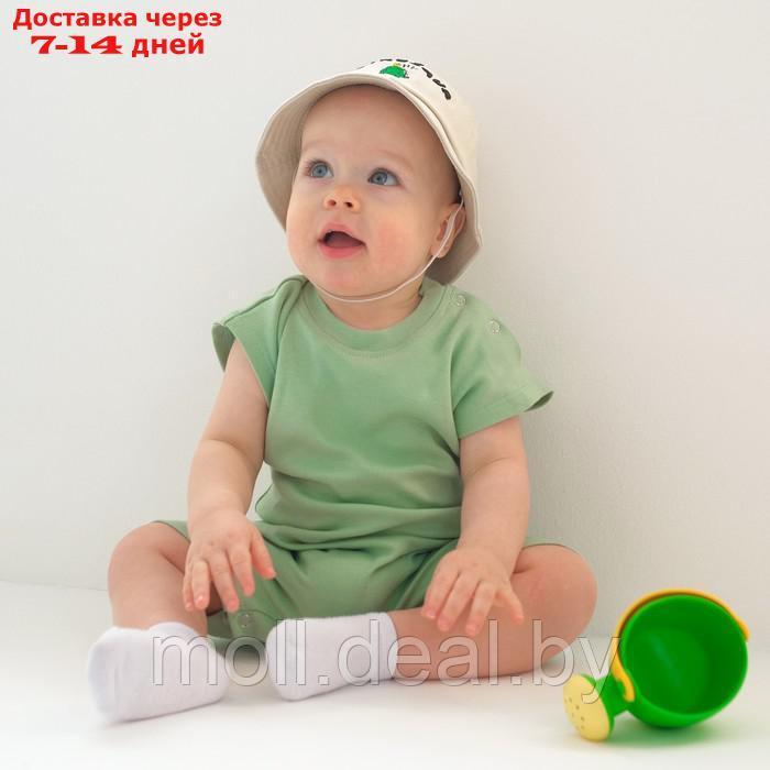 Песочник-футболка детский MINAKU, цвет зелёный, рост 80-86 см - фото 4 - id-p223659200