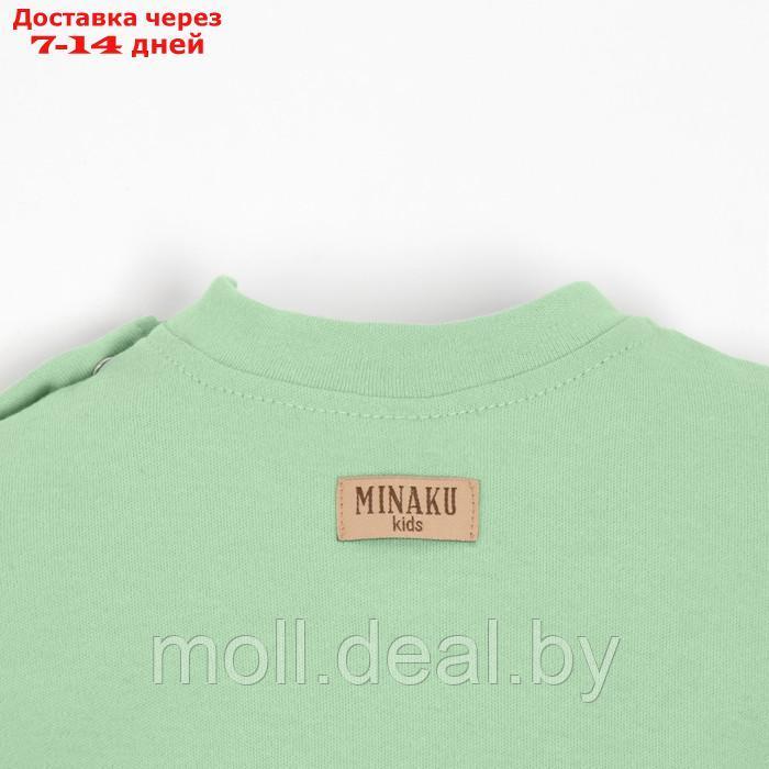 Песочник-футболка детский MINAKU, цвет зелёный, рост 80-86 см - фото 9 - id-p223659200