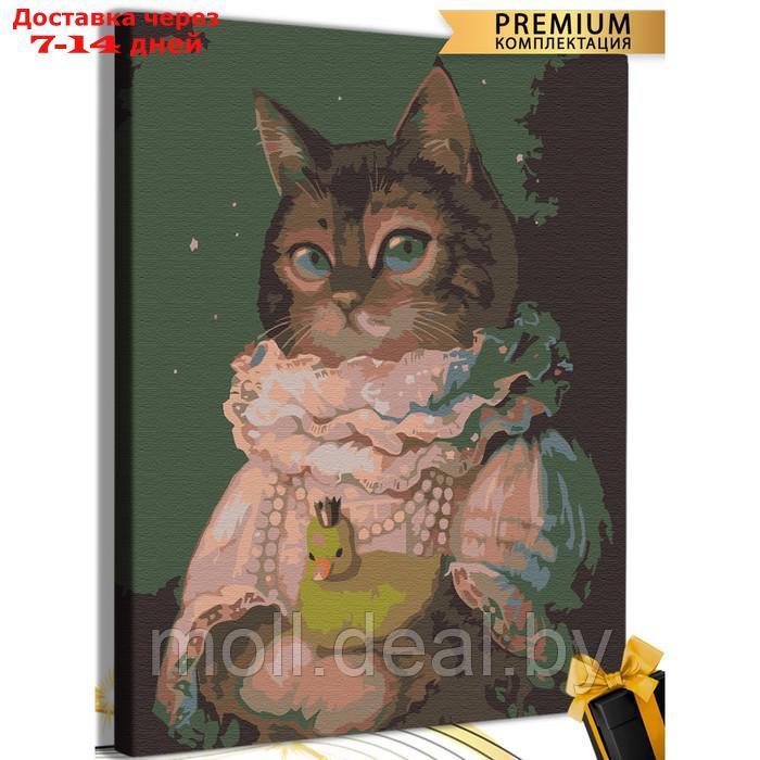 Картина по номерам "Кот с уточкой" холст на подрамнике 40*50 605 - фото 1 - id-p223667136