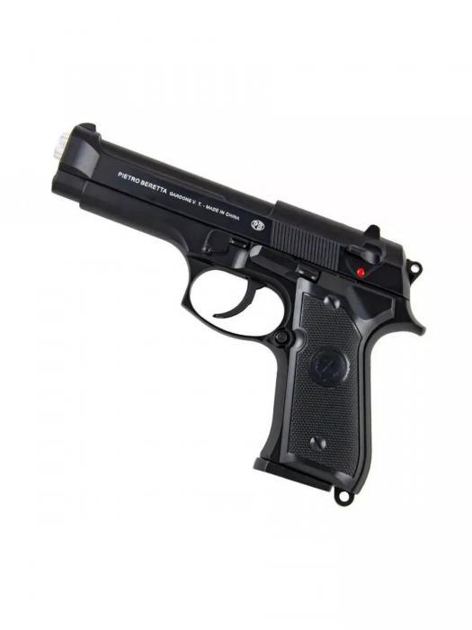 Игрушечный пистолет с пульками пневматический стреляющий железный детский Беретта 92 игрушка для мальчиков - фото 6 - id-p223770762