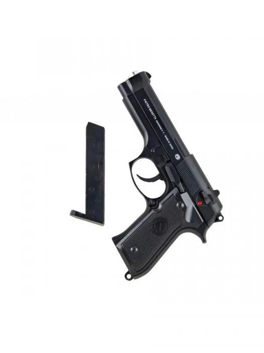 Игрушечный пистолет с пульками пневматический стреляющий железный детский Беретта 92 игрушка для мальчиков - фото 8 - id-p223770762