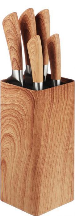 SATOSHI Роше Набор ножей кухонных 6пр, подставка с полипропиленовыми разделителями 803-350 803-350 - фото 1 - id-p223770885